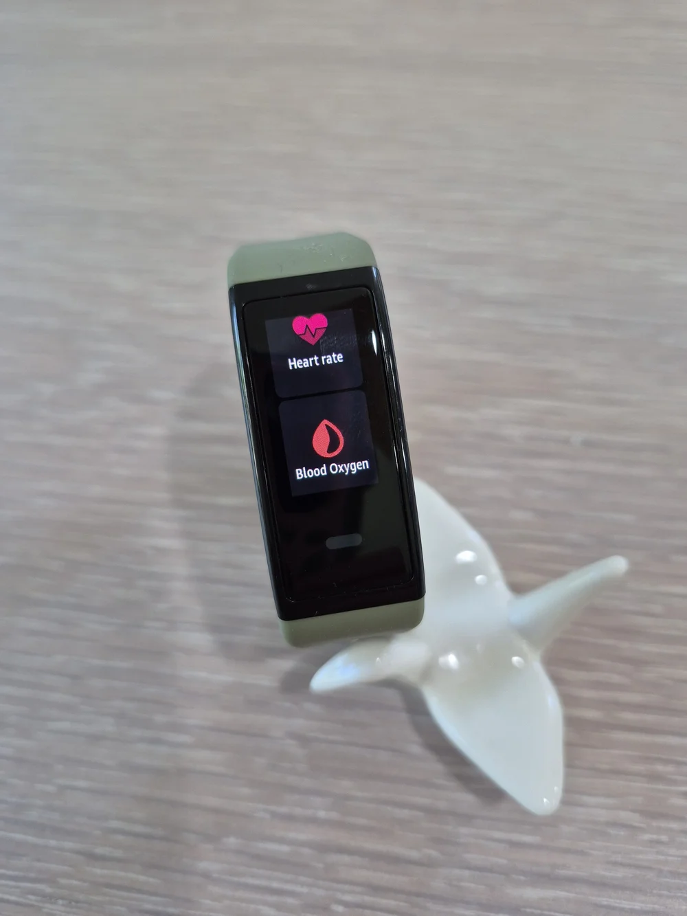 Smart Fitness Tracker Band in Olive Green with Touchscreen and Charger